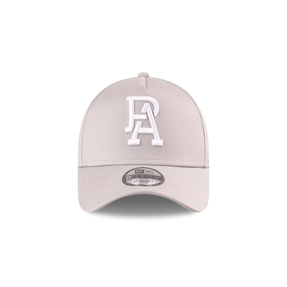 Port Adelaide Power Hat - 2025 Grey White 9Forty A-Frame AFL Snapback Cap - New Era